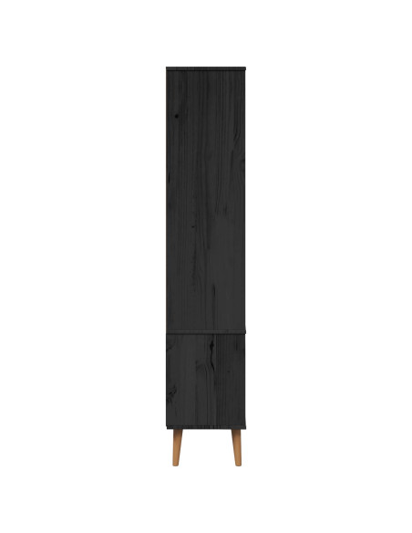 Armadio in Vetro Nero 90 x 35 x 175 cm