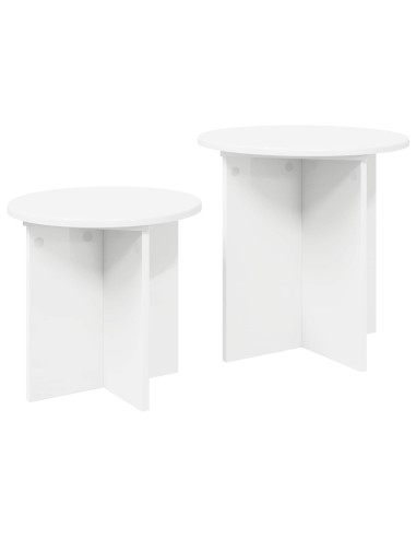 Set tavolini con archiviazione 2 pcs Legno ingegnerizzato
