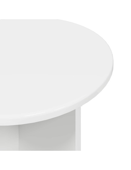 Set tavolini 2 pcs Bianco Lucido Legno ingegnerizzato