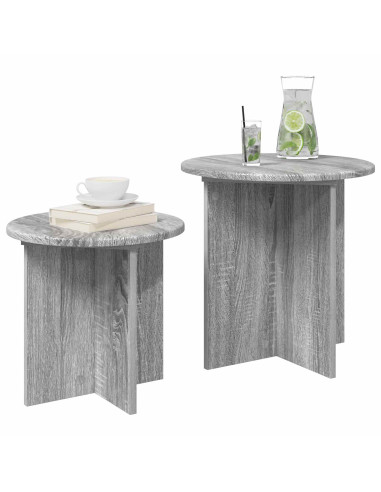 Set tavolini 2 pcs Grigio Sonoma Legno ingegnerizzato