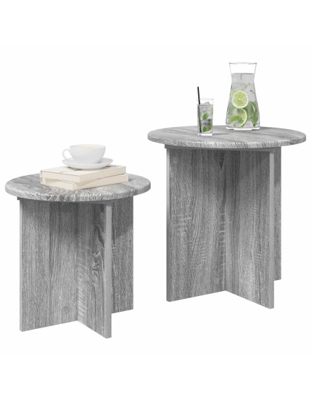 Set tavolini 2 pcs Grigio Sonoma Legno ingegnerizzato