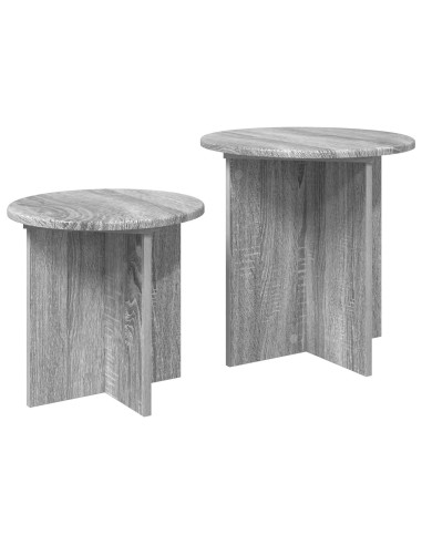 Set tavolini 2 pcs Grigio Sonoma Legno ingegnerizzato