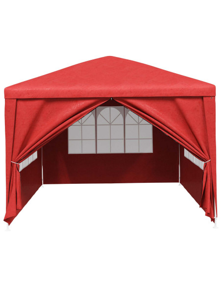 Tenda da festa con pareti Rosso 400 x 300 x 255 cm