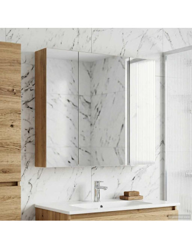 Mobiletto per specchio da bagno Rovere Artigianale