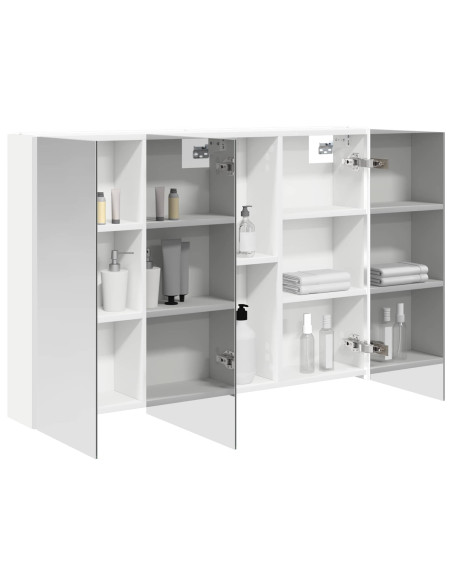Mobiletto per specchio da bagno Bianco 103,5 x 15,5 x 70 cm