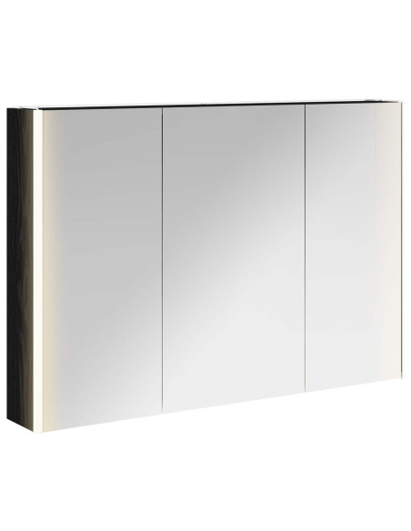 Mobiletto per specchio da bagno Rovere Nero