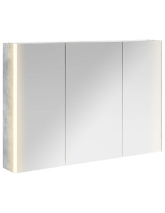 Mobiletto per specchio da bagno Grigio cemento 2