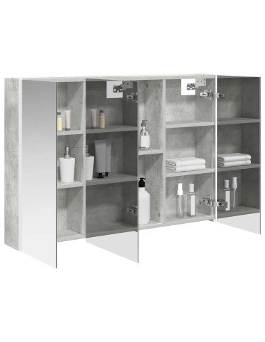 Mobiletto per specchio da bagno Grigio cemento