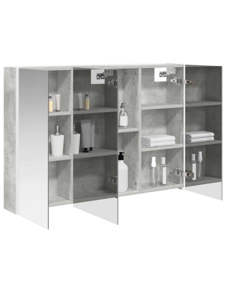 Mobiletto per specchio da bagno Grigio cemento