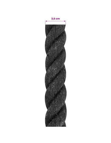 Corda di Juta 36 Nero 100% juta Tossa