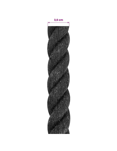 Corda di Juta 36 Nero 100% juta Tossa