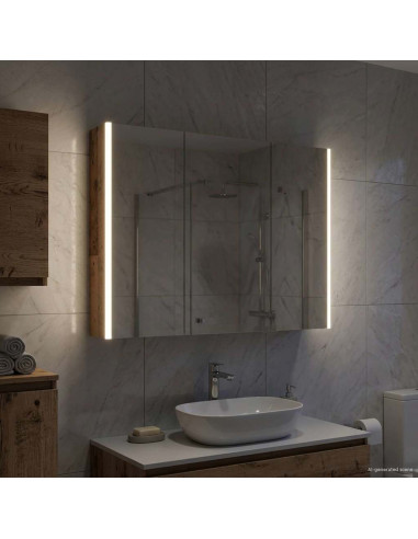 Mobiletto per specchio da bagno Legno vecchio