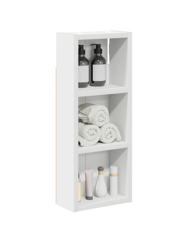Armadio da bagno a muro con lo scaffale Bianco 20 x 10 x 50 cm