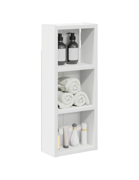 Armadio da bagno a muro con lo scaffale Bianco 20 x 10 x 50 cm