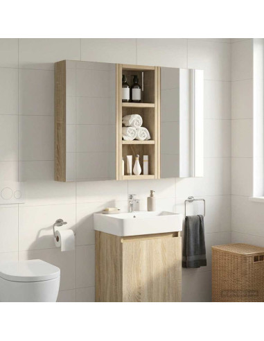 Armadio da bagno a muro Rovere Sonoma 20 x 10 x 50 cm
