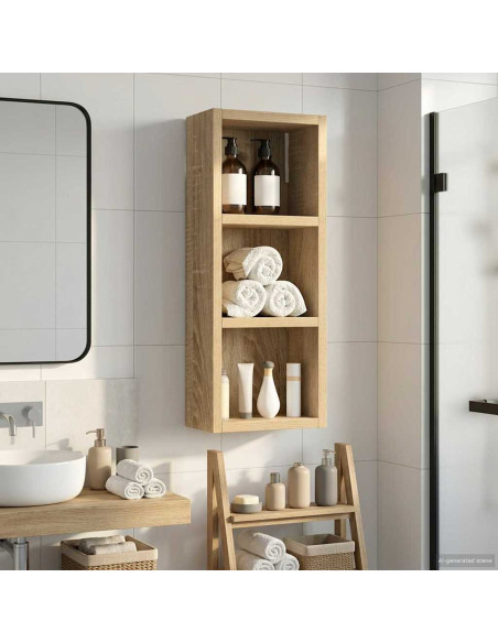 Armadio da bagno a muro Rovere Sonoma 20 x 10 x 50 cm