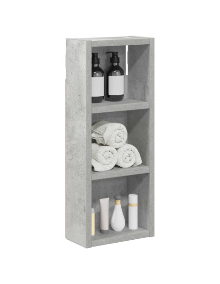 Armadio da bagno a muro Grigio Cemento 20 x 10 x 50 cm