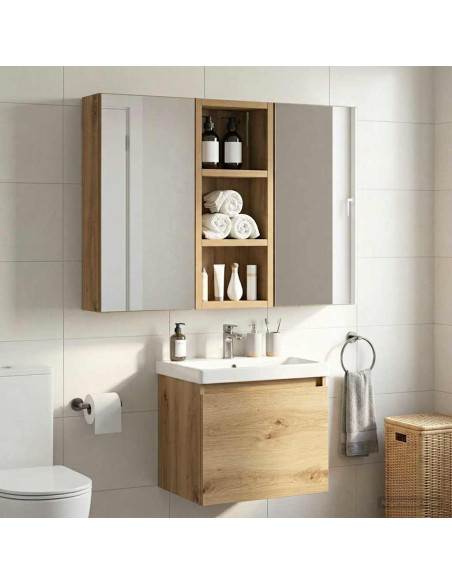 Armadio da bagno a muro Rovere Artigianale 20 x 10 x 50 cm