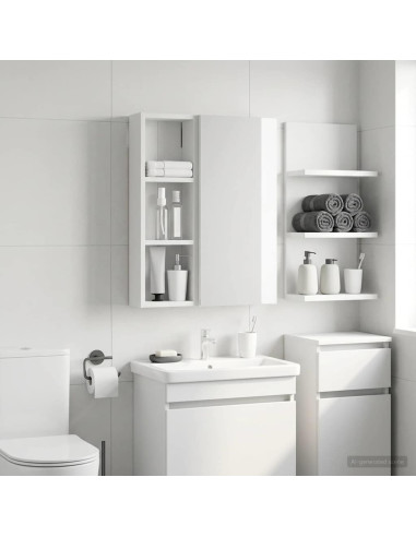Armadio da bagno a muro Bianco 20 x 10 x 60,5 cm