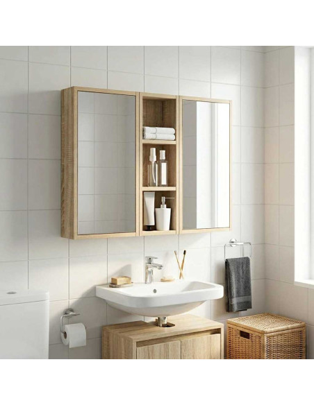 Armadio da bagno a muro Rovere Sonoma 20 x 10 x 60,5 cm