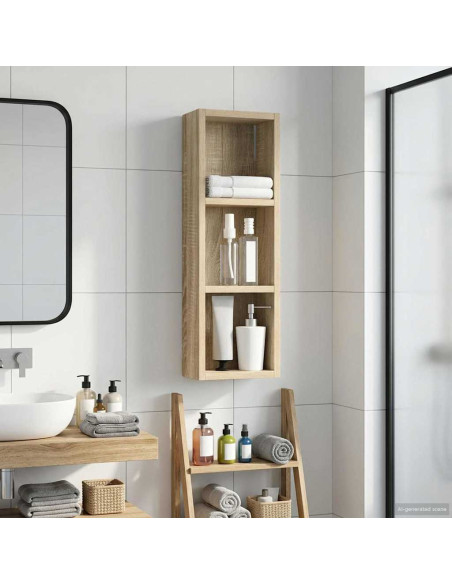 Armadio da bagno a muro Rovere Sonoma 20 x 10 x 60,5 cm