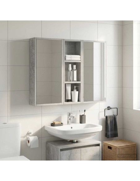 Armadio da bagno a muro Grigio Cemento 20 x 10 x 60,5 cm