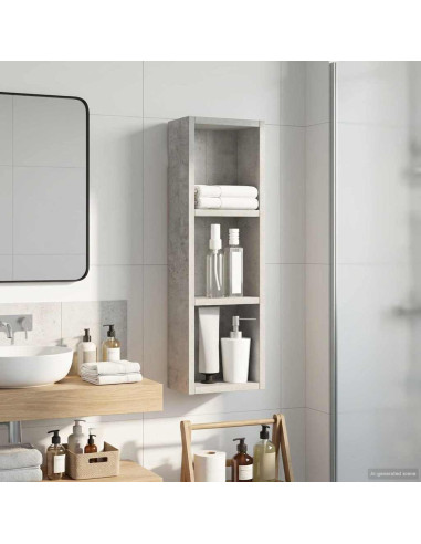 Armadio da bagno a muro Grigio Cemento 20 x 10 x 60,5 cm