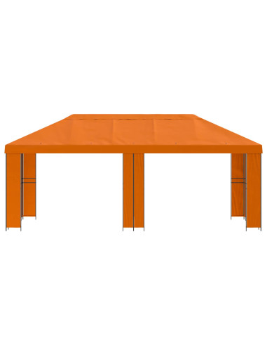 Gazebo da giardino 6 x 3 m Arancione Poliestere e Acciaio 190
