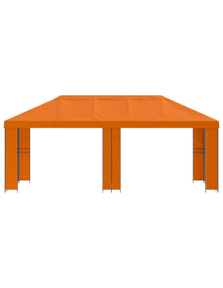 Gazebo da giardino 6 x 3 m Arancione Poliestere e Acciaio 190