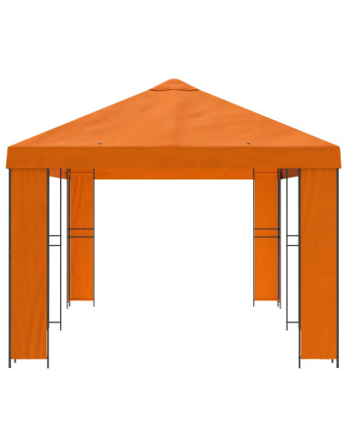 Gazebo da giardino 6 x 3 m Arancione Poliestere e Acciaio 190