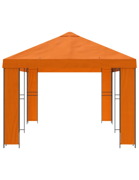 Gazebo da giardino 6 x 3 m Arancione Poliestere e Acciaio 190