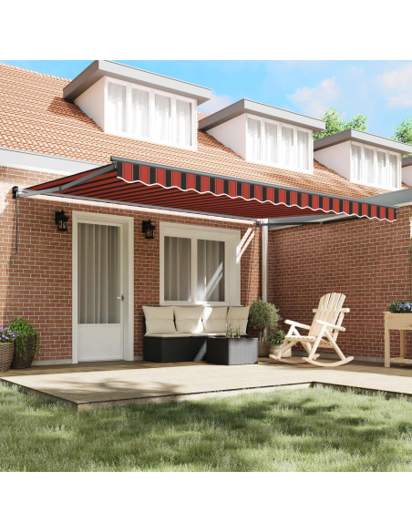 Tenda da Sole Arancione e Marrone 450 x 300 x 165 cm