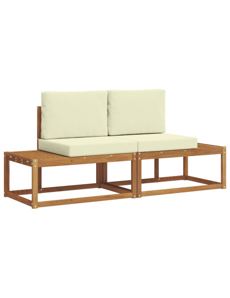 Set di divani con cuscino 2 pcs Naturale