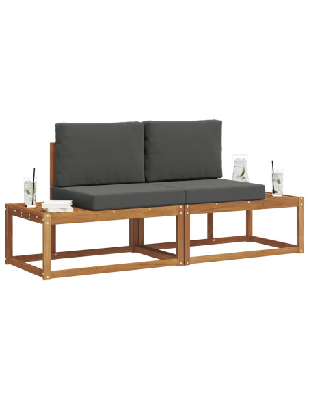 Set di divani con cuscino 2 pcs Naturale