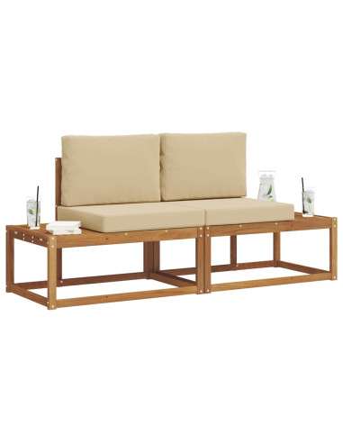 Set di divani con cuscino 2 pcs Naturale