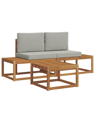 Set di divani con cuscino 3 pcs Naturale