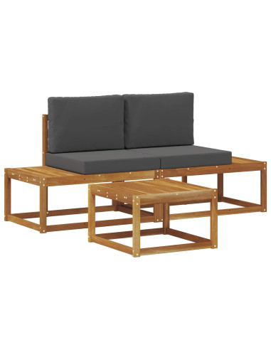 Set di divani con cuscino 3 pcs Naturale