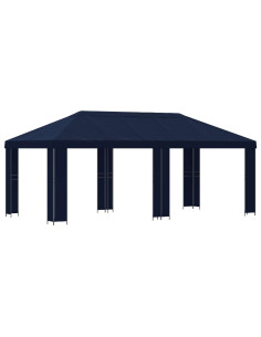Gazebo da giardino 6 x 3 m Blu Poliestere e Acciaio 190 2