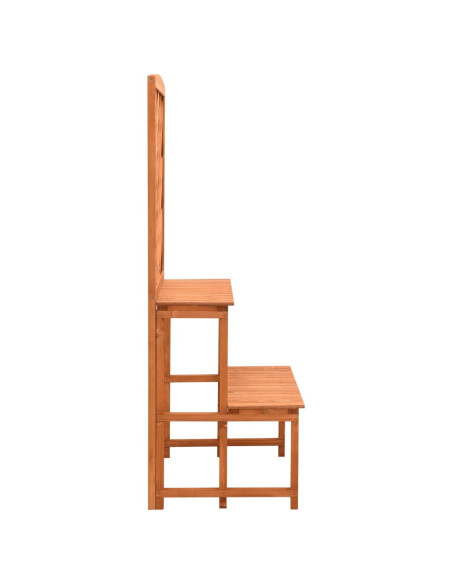 Fioriera con Traliccio Arancione 70x42x120 cm Massello di Abete