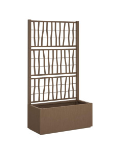 Vaso da Giardino con Trellis Marrone 80 x 36 x 140 cm PP 2