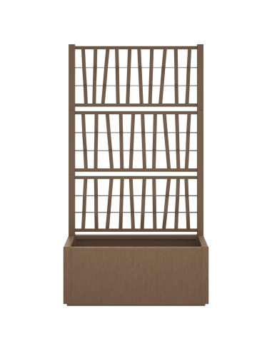 Vaso da Giardino con Trellis Marrone 80 x 36 x 140 cm PP