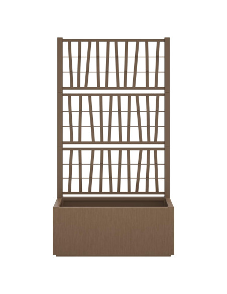 Vaso da Giardino con Trellis Marrone 80 x 36 x 140 cm PP