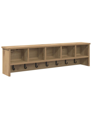 Appendiabiti a muro rovere artigianale 100 x 16 x 26 cm