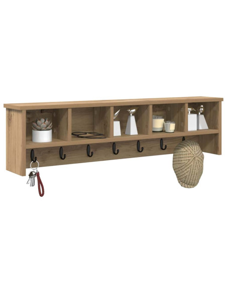 Appendiabiti a muro rovere artigianale 100 x 16 x 26 cm