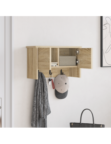 Appendiabiti a muro con porta Rovere Sonoma 50 x 20 x 30 cm