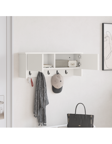 Appendiabiti a muro Bianco 80 x 20 x 30 cm Legno multistrato