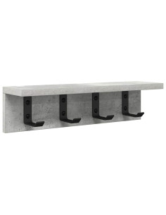Appendiabiti a muro Grigio cemento 40 x 10,5 x 10,5 cm 2