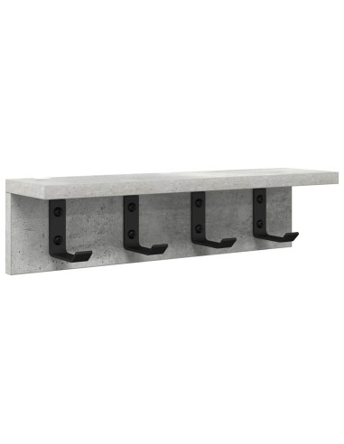 Appendiabiti a muro Grigio cemento 40 x 10,5 x 10,5 cm