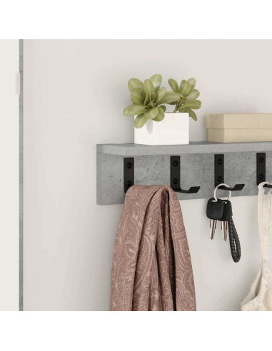 Appendiabiti a muro Grigio cemento 40 x 10,5 x 10,5 cm