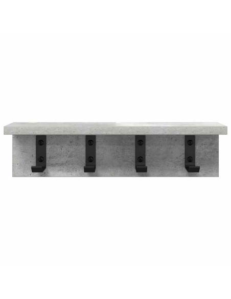 Appendiabiti a muro Grigio cemento 40 x 10,5 x 10,5 cm